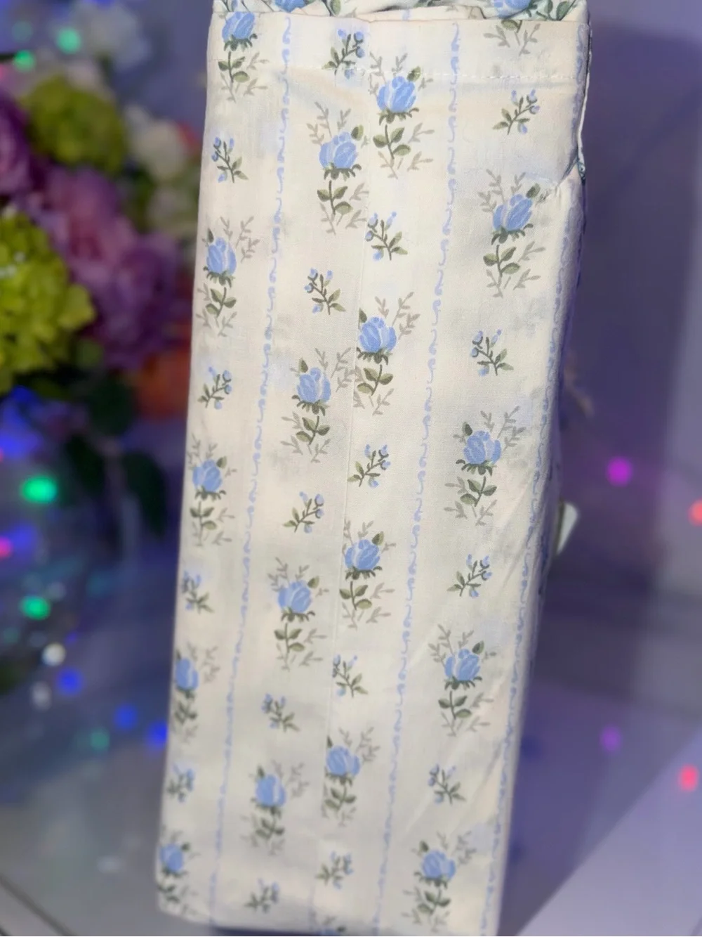 Laura Ashley King Sheet Set Sweet Buds Blue Floral 4pc Cottage Farmhouse Chic
